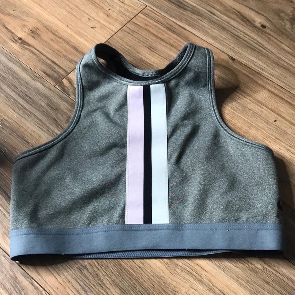 Nike Dri-fit grey, pink white and black mesh cut out sports bra size Small